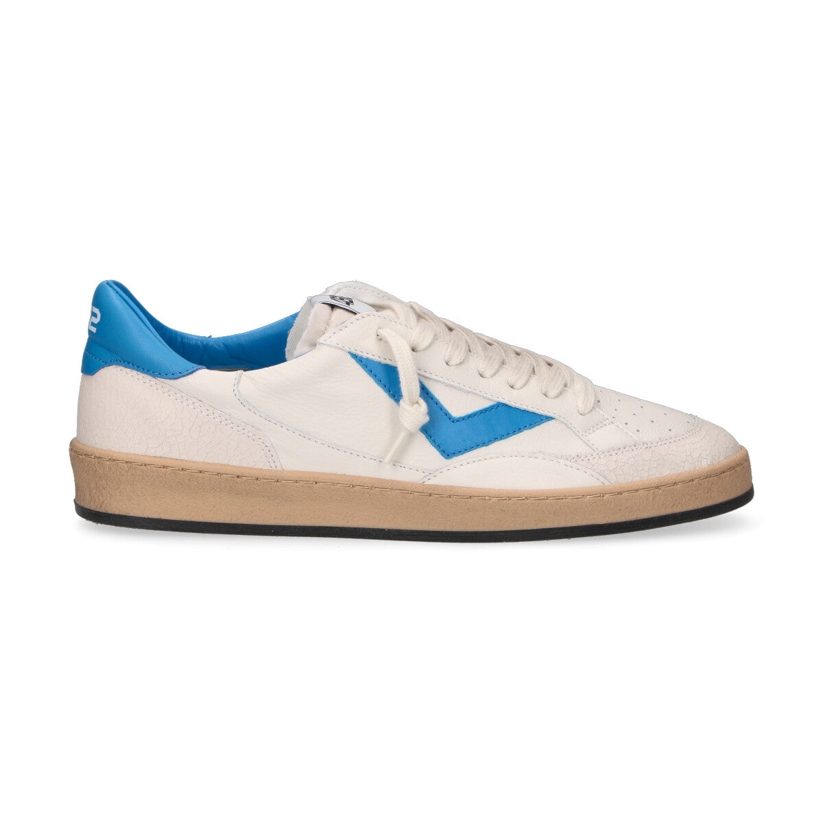 4B12 sneaker Playnew cracked bianca azzurra