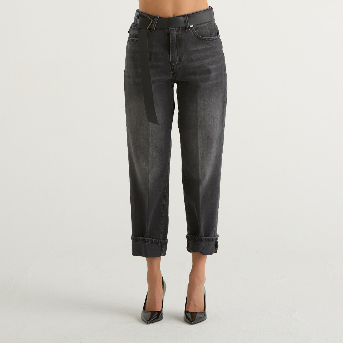 Haveone jeans mandy in tessuto antracite