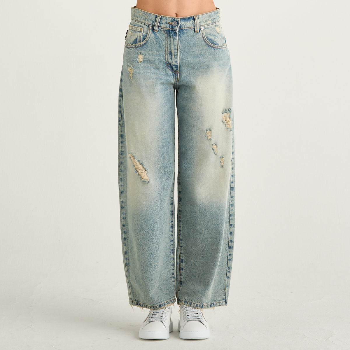 Haveone jeans bella strappato in denim chiaro