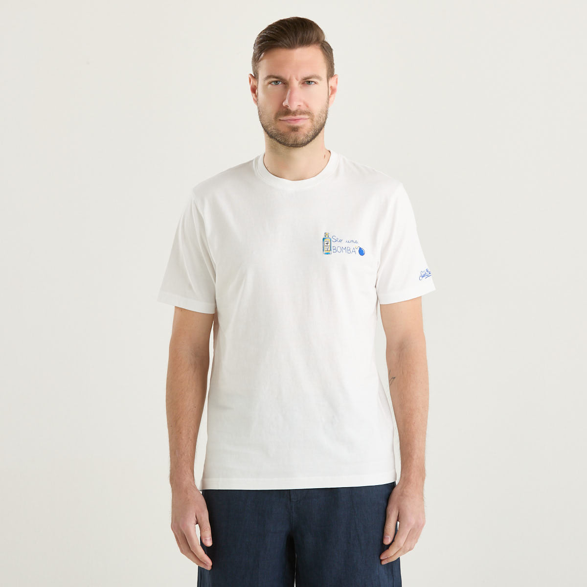 Mc2 Saint Barth t-shirt "sto una bomba" bianca