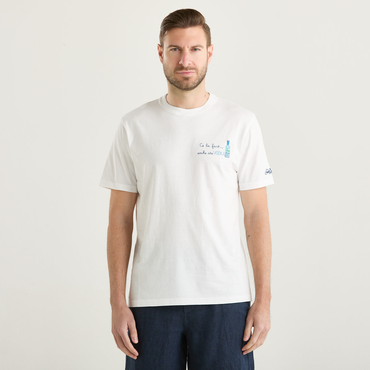 Mc2 Saint Barth t-shirt "vodka" cotone bianca