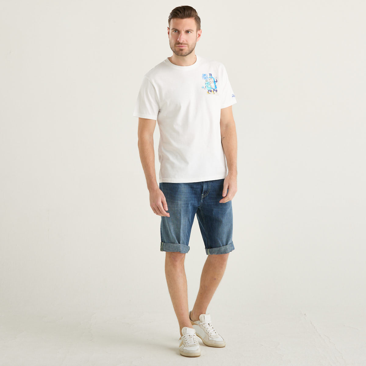 Dondup bermuda Lenz in denim blu