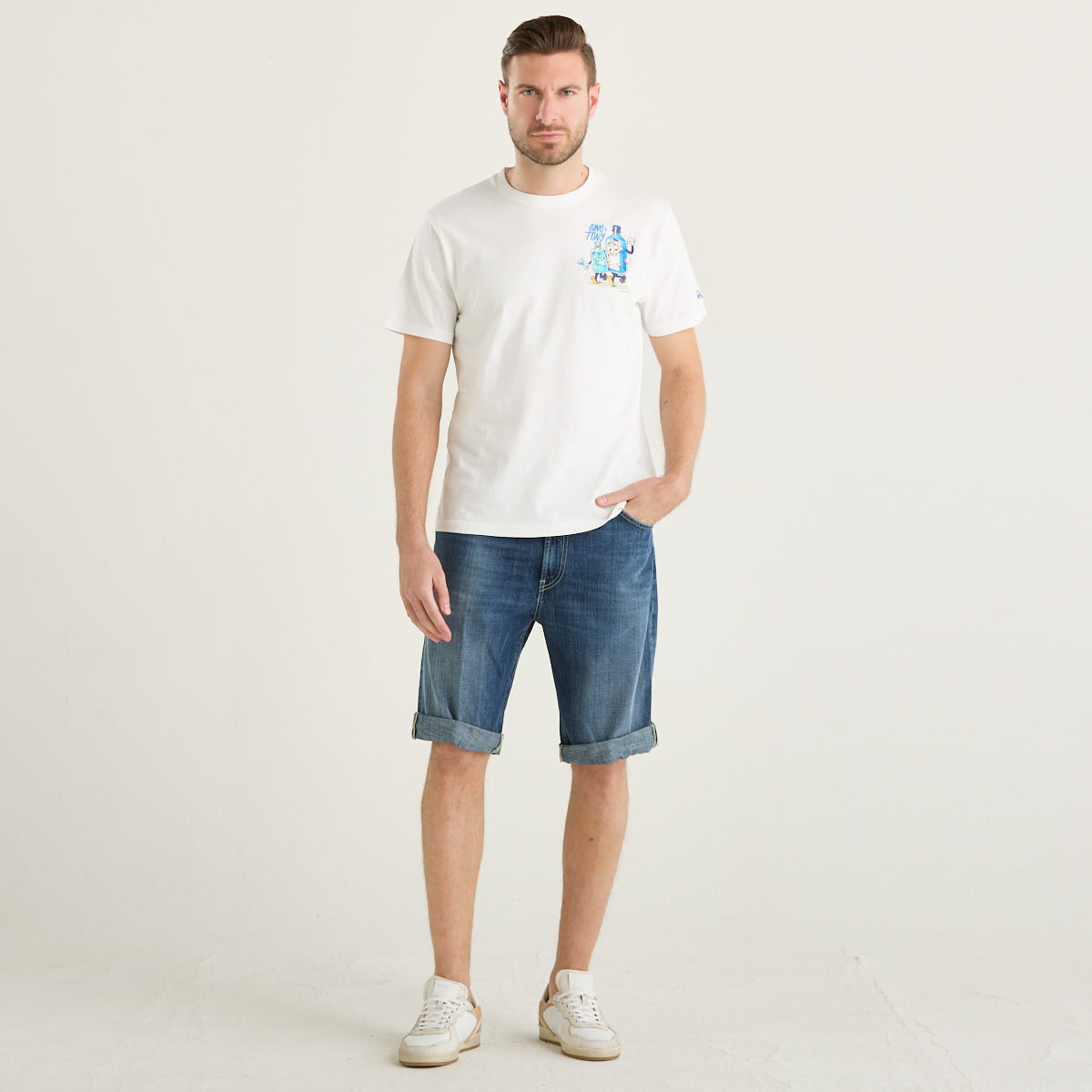 Dondup bermuda Lenz in denim blu