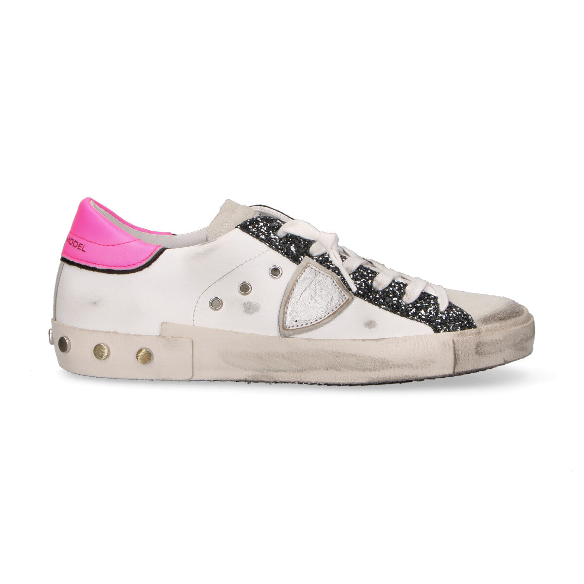 Philippe Model sneaker Paris glitter grigi