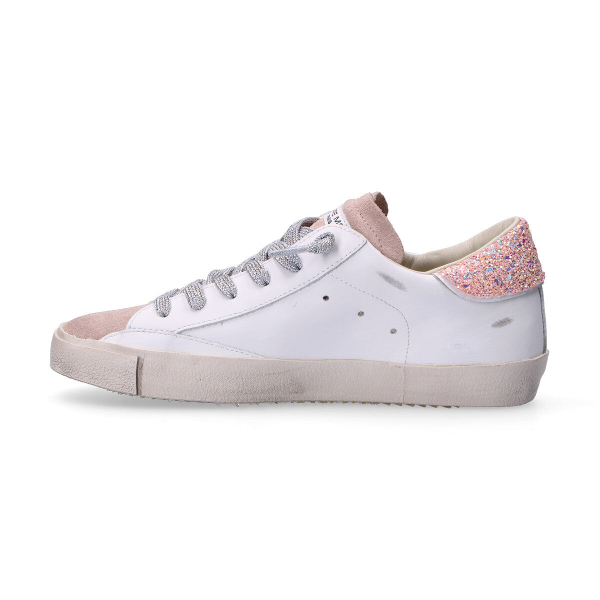 Philippe Model sneaker PRSX veau glitter bianca