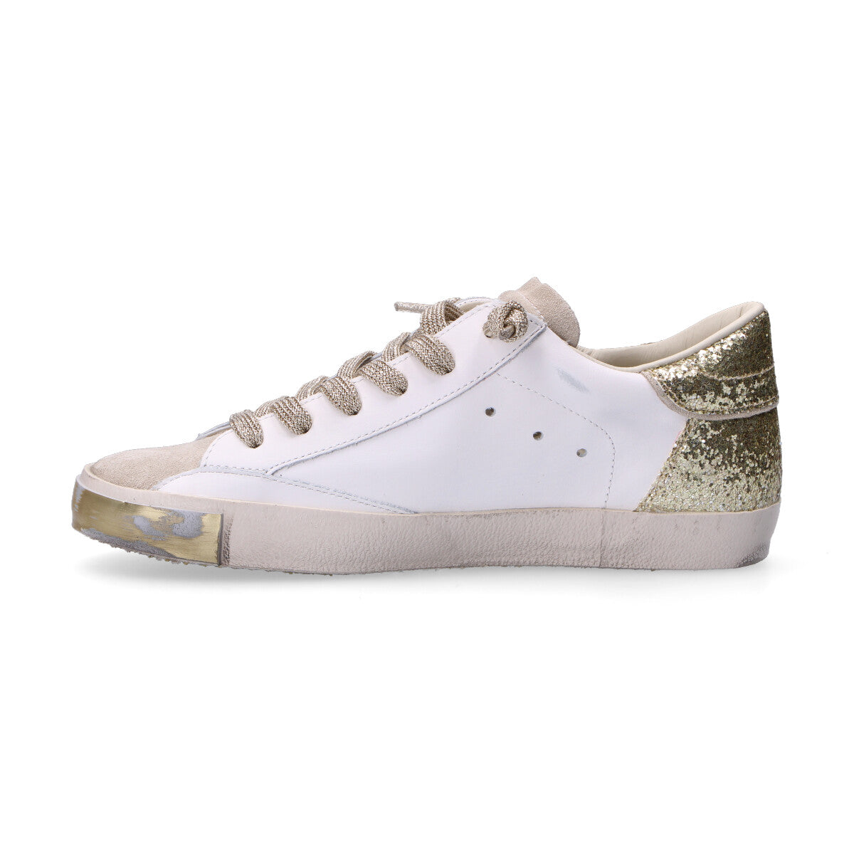 Philippe Model sneaker PRSX veau glitter bianca