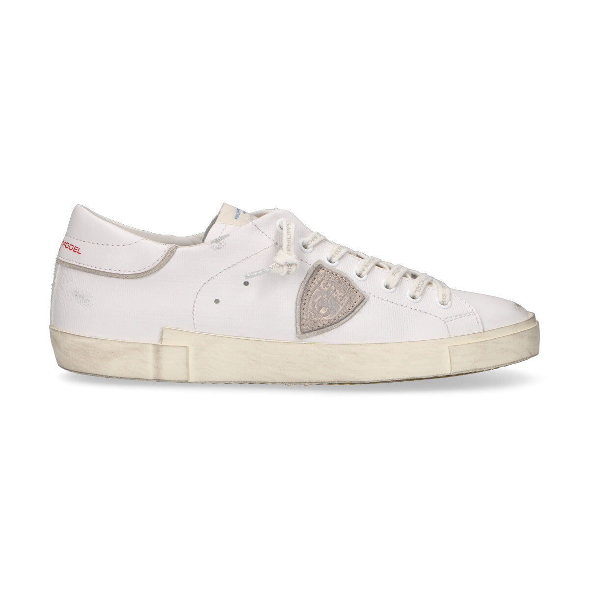 Philippe Model sneaker Paris Drapeau pelle bianca