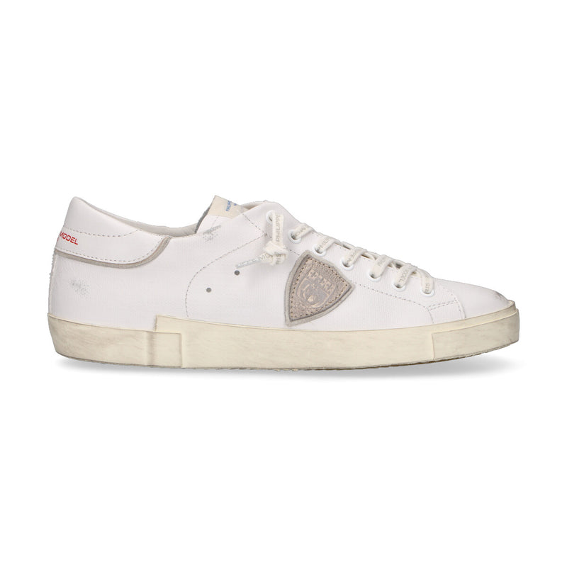 Philippe Model sneaker Paris Drapeau pelle bianca