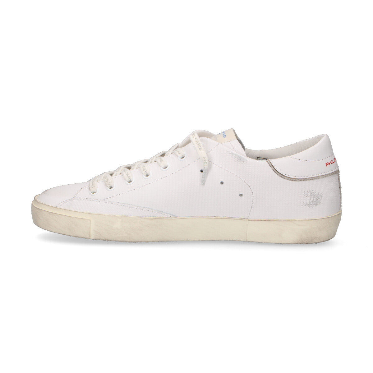 Philippe Model sneaker Paris Drapeau pelle bianca