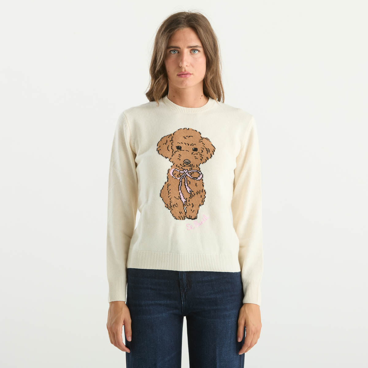 Mc2 Saint Barth maglione new queen poodle bow