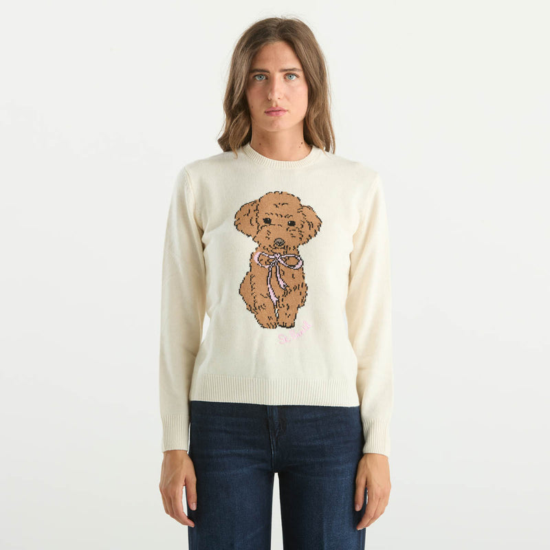 Mc2 Saint Barth maglione new queen poodle bow
