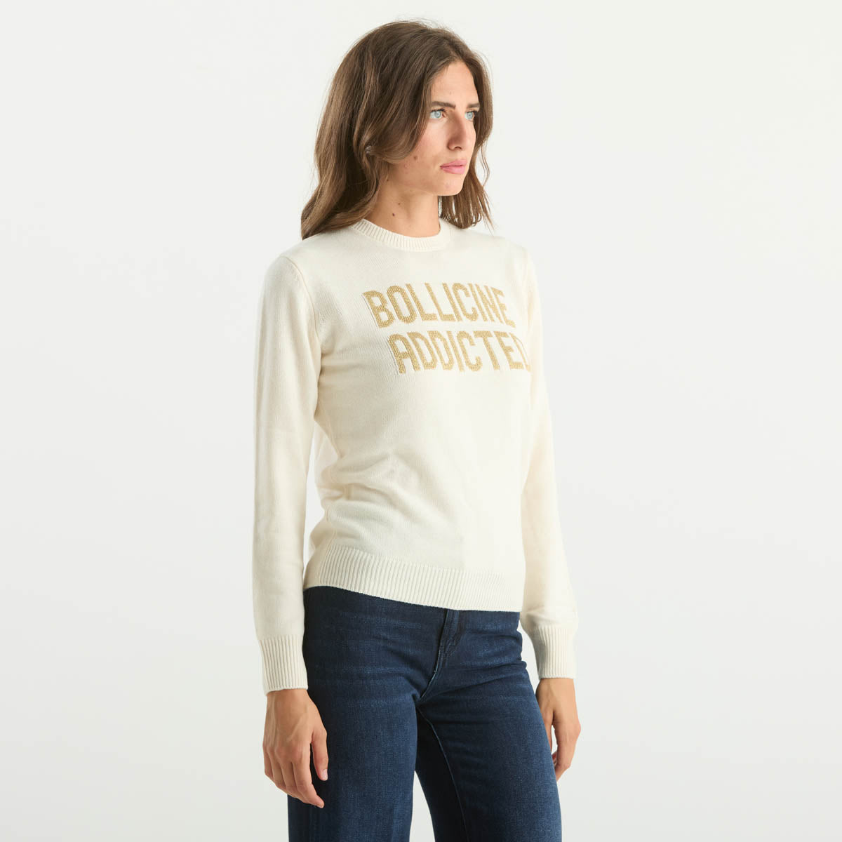 Mc2 Saint Barth maglione new queen bollicine panna