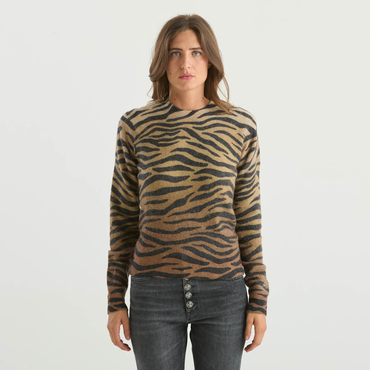 Mc2 Saint Barth maglione zebra gradient in alpaca