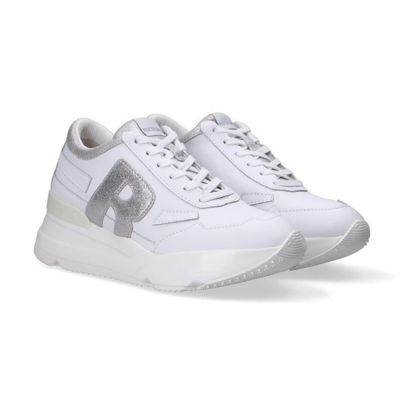 Rucoline sneaker R-Evolve pelle bianco argento