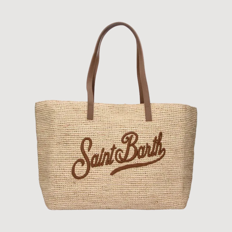 Mc2 Saint Barth borsa City in raffia marrone