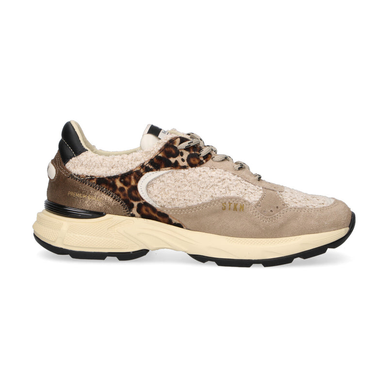 Stokton sneaker Reverse in tessuto beige