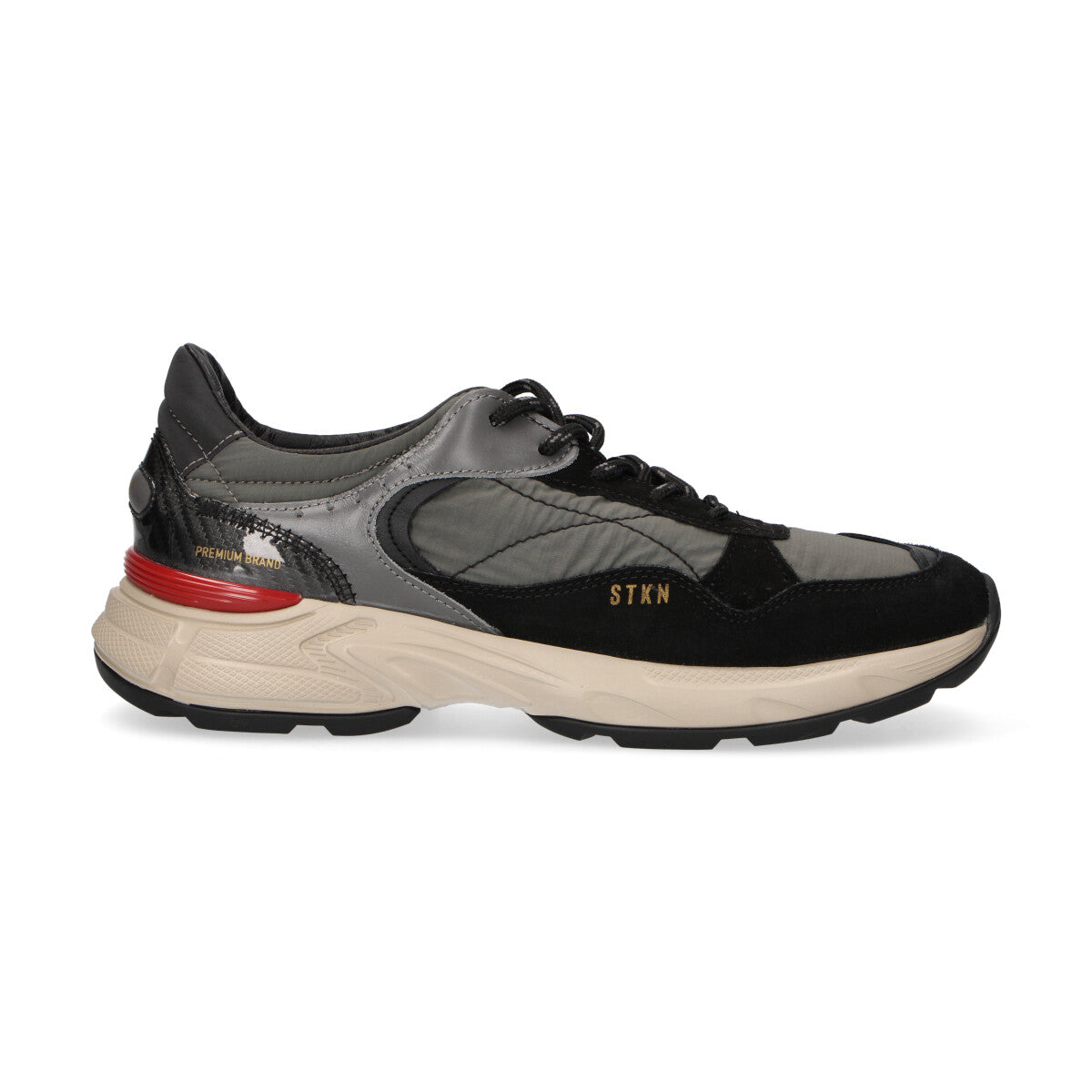 Stokton sneaker Reverse in nylon nera grigia