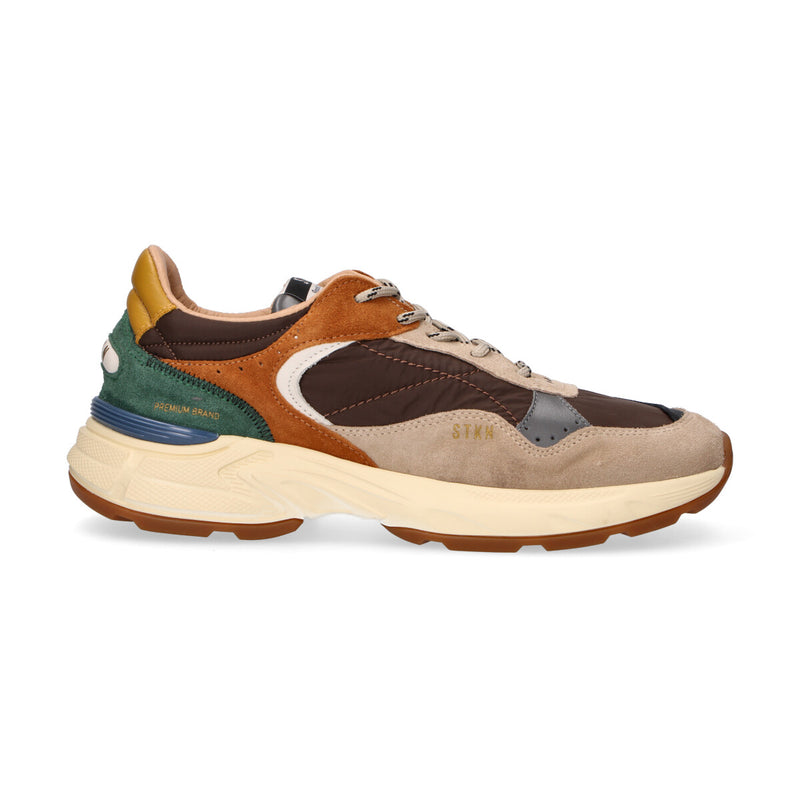 Stokton sneaker Reverse in nylon beige marrone