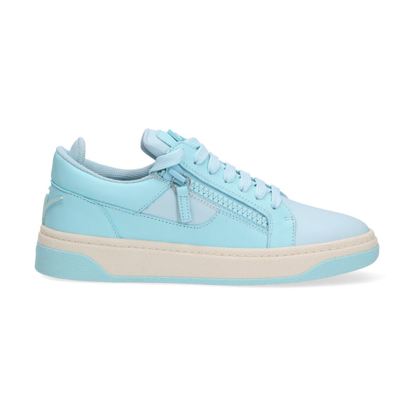 Giuseppe Zanotti sneaker Low Top pelle azzurra