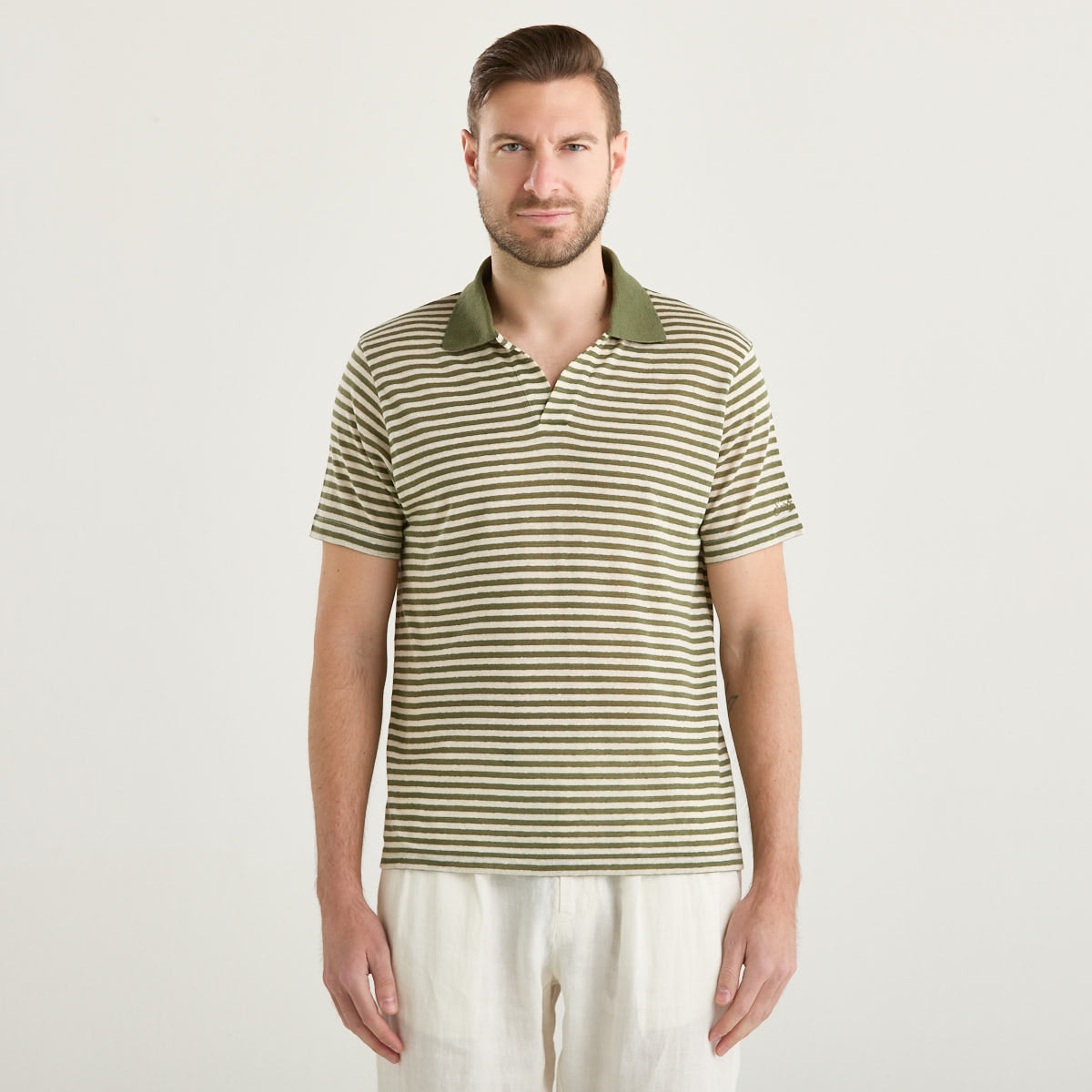 Mc2 Saint Barth polo a righe verde