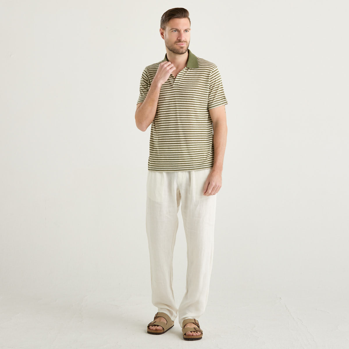 Mc2 Saint Barth polo a righe verde