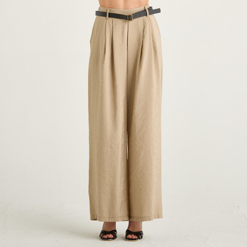 Philia Loft pantalone in tessuto leggero beige