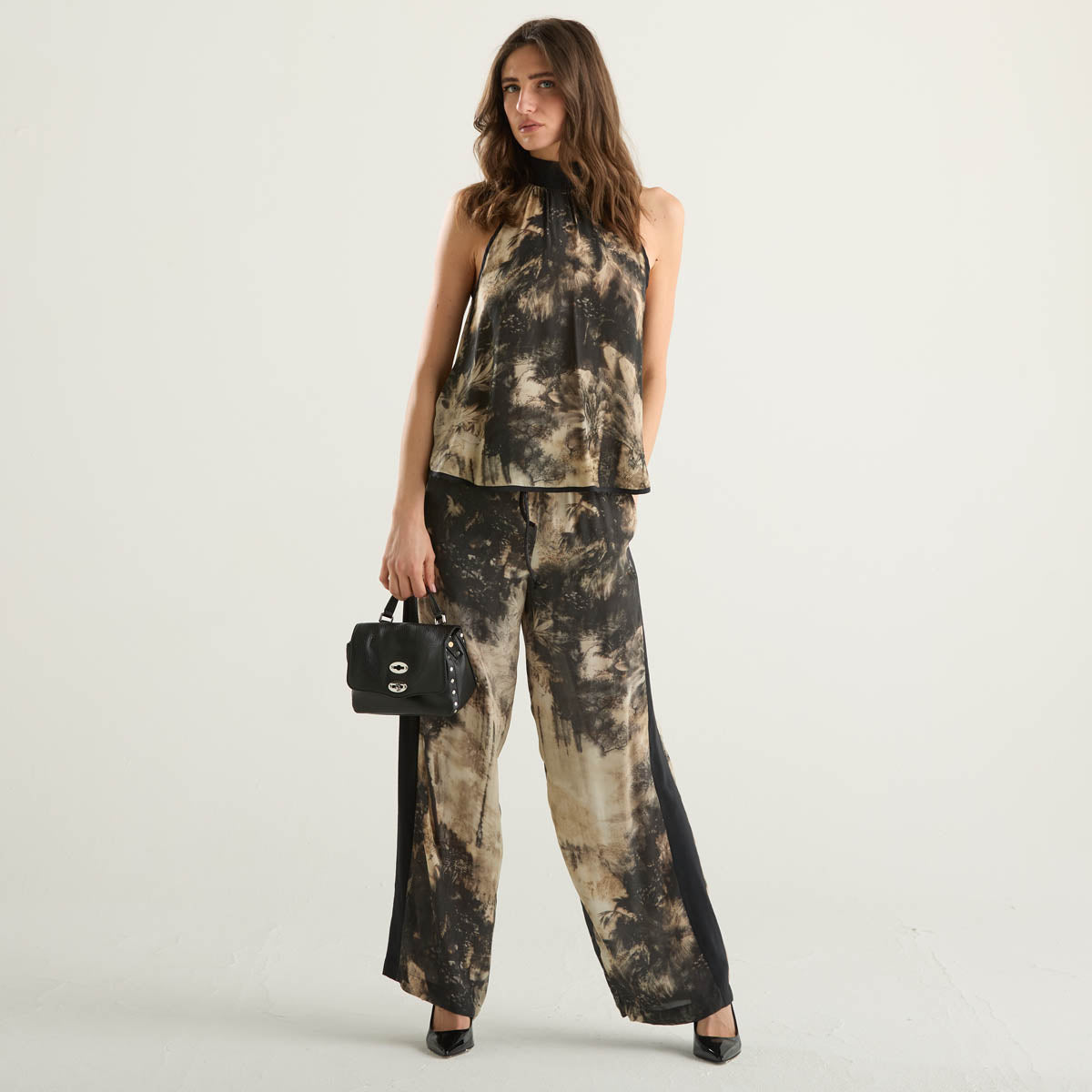 Souvenir pantalone leggero ampio in fantasia