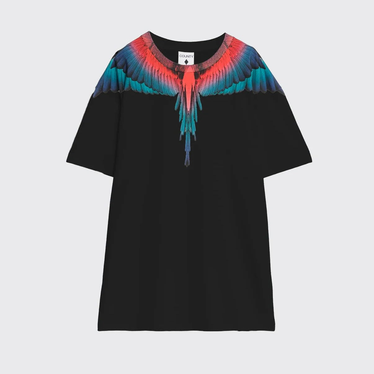 County of Milan t-shirt in cotone stampa con ali
