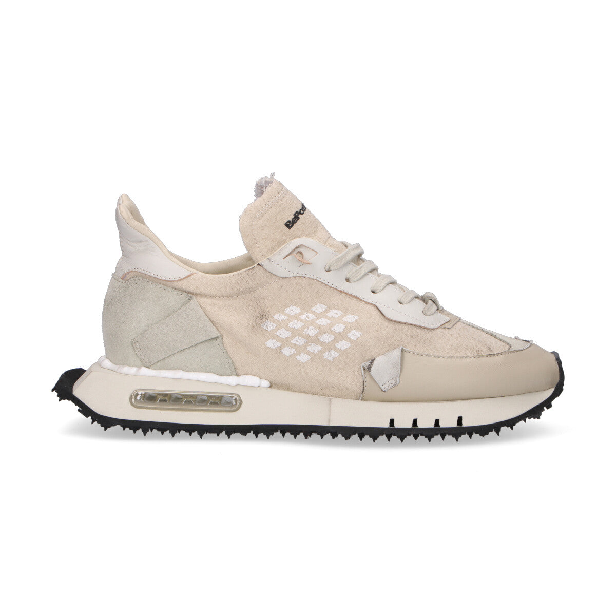 BePositive sneaker Race in tessuto beige