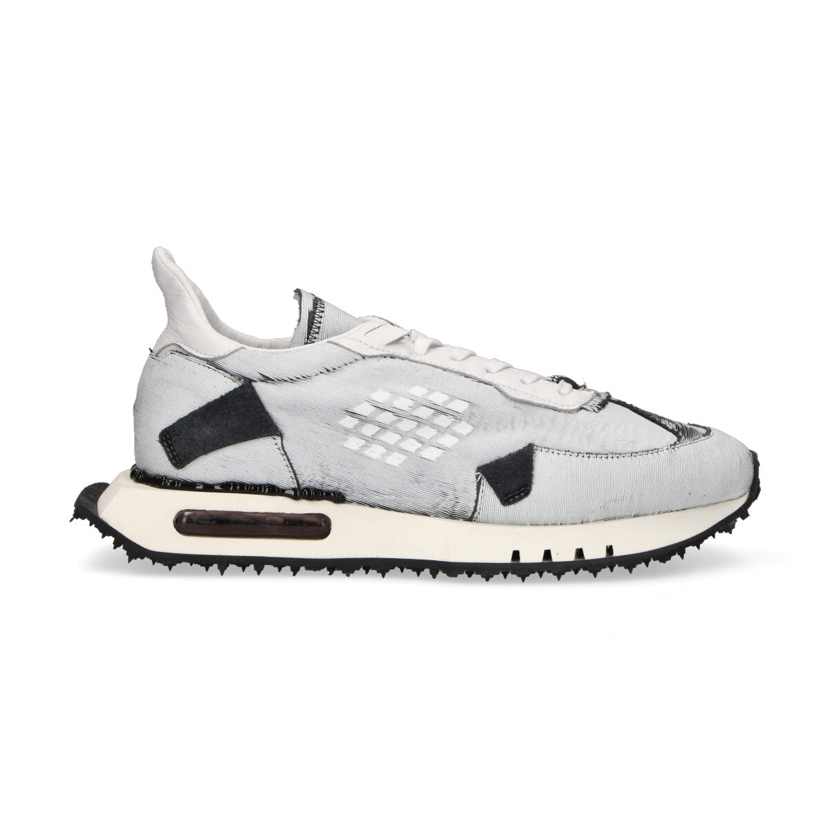 BePositive sneaker Race in pelle grigia