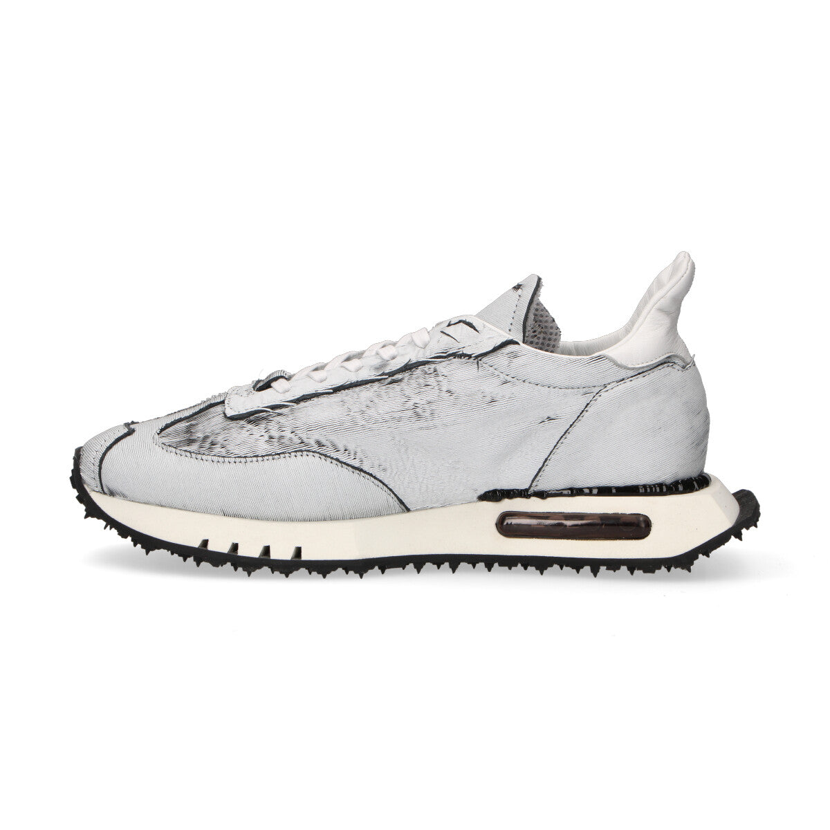 BePositive sneaker Race in pelle grigia