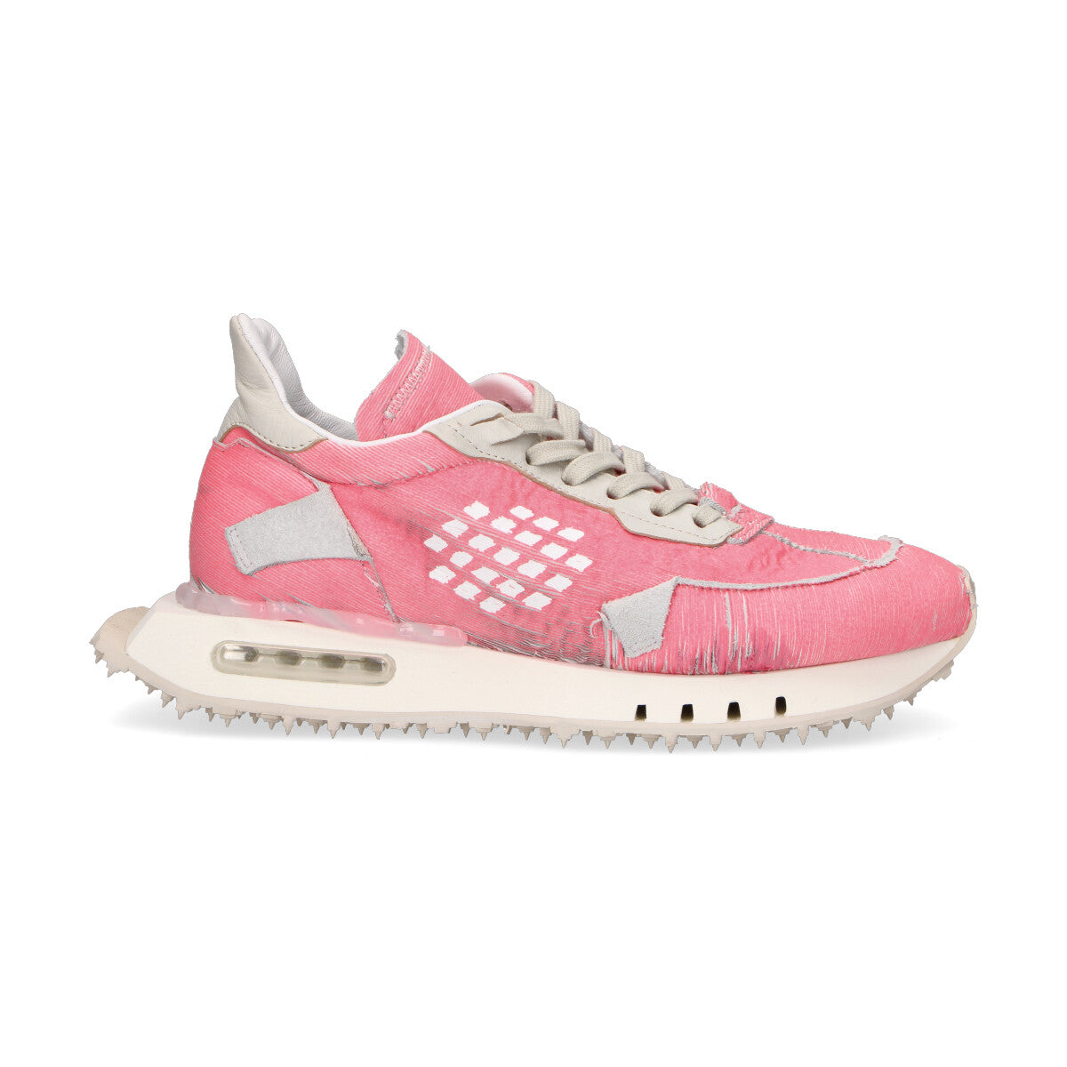 BePositive sneaker Race in pelle fuxia