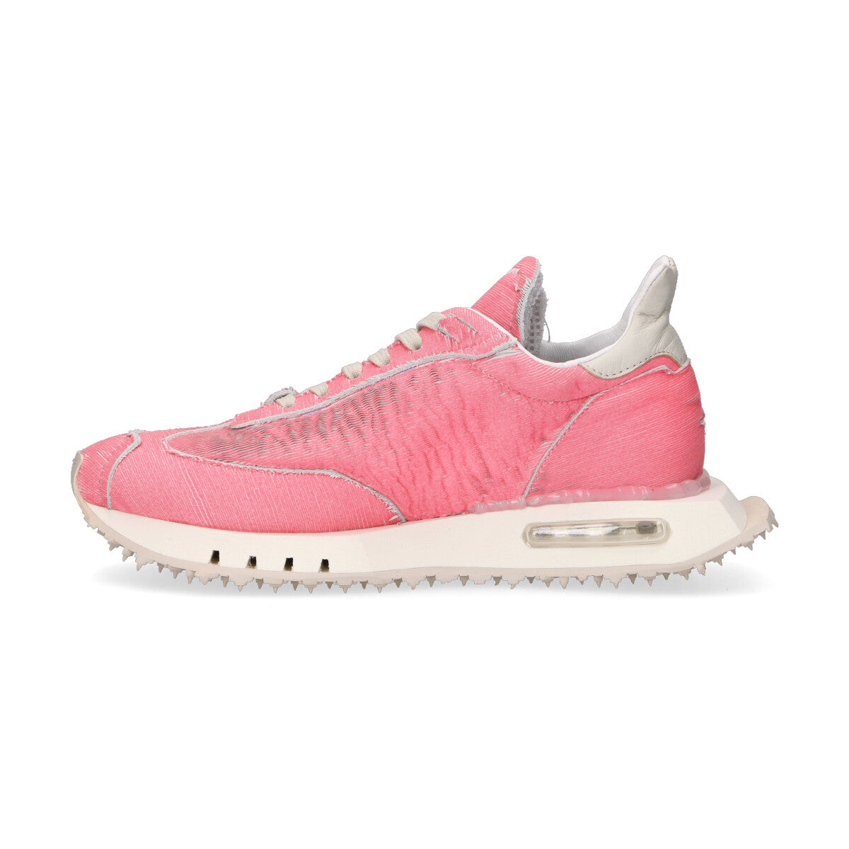 BePositive sneaker Race in pelle fuxia