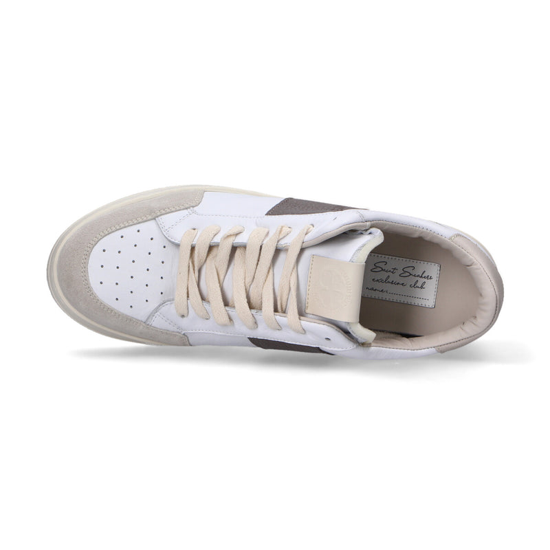 Saint sneakers sail in pelle-camoscio bianche