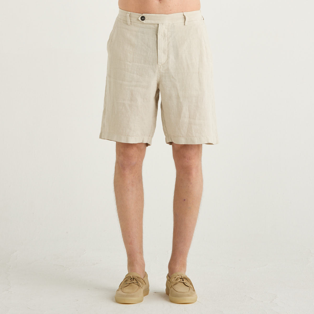 Mc2 Saint Barth bermuda in lino sabbia