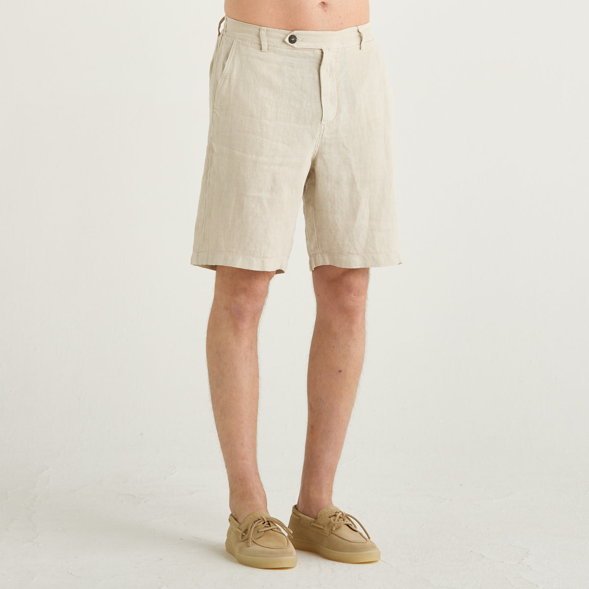 Mc2 Saint Barth bermuda in lino sabbia