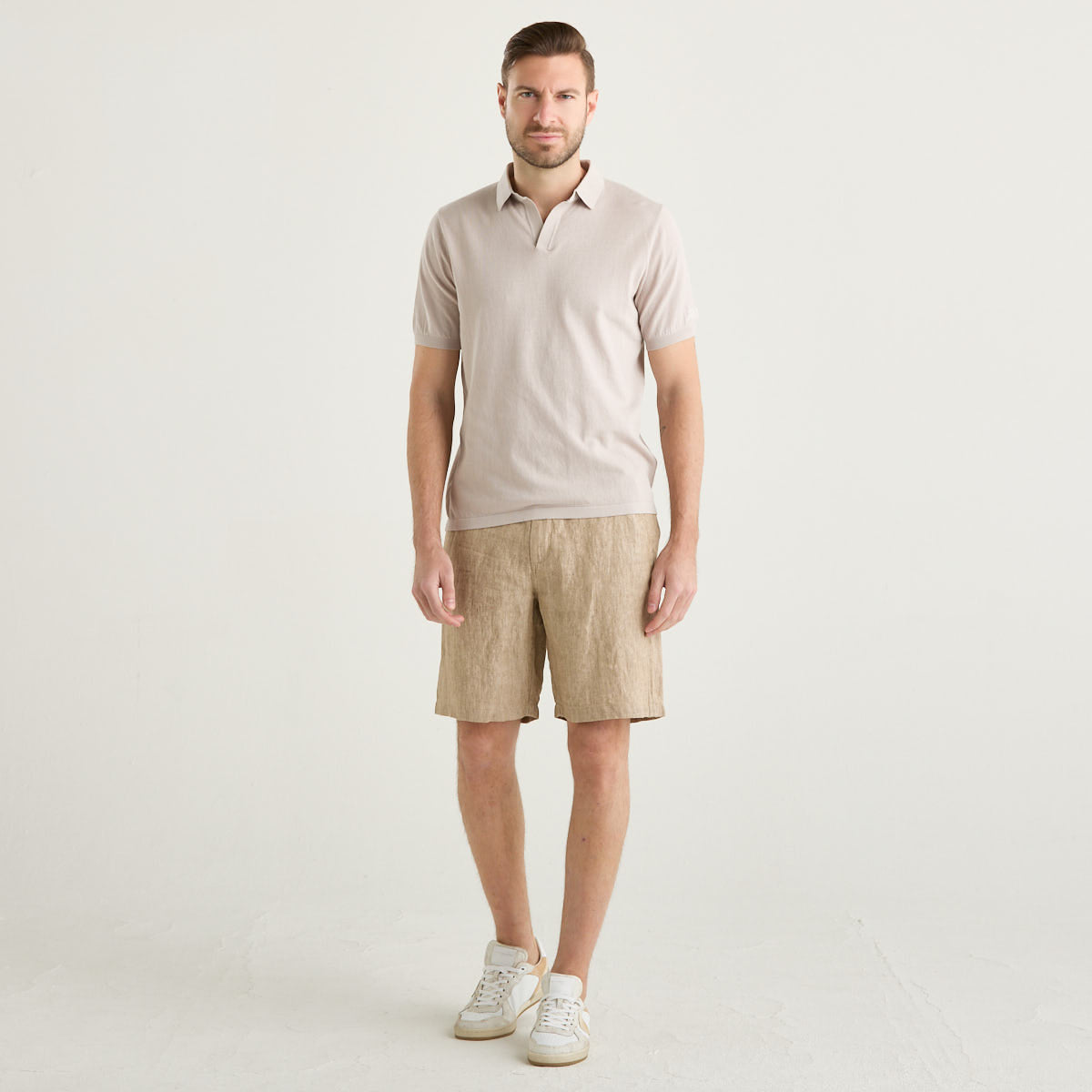 Mc2 Saint Barth bermuda in lino beige