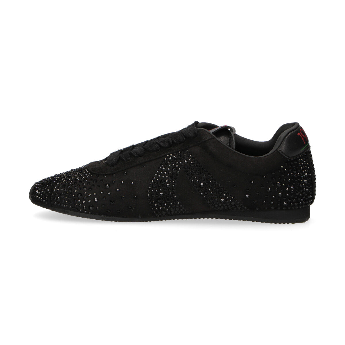 Massimo Santini sneaker Siri camoscio strass nera