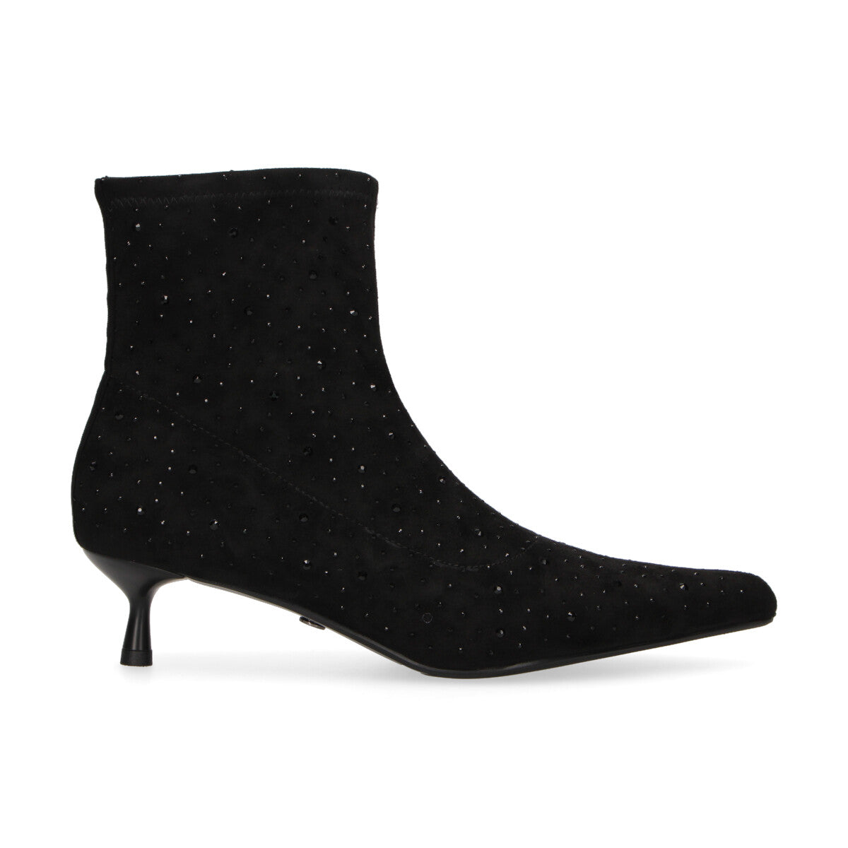 Massimo Santini tronchetto con strass in camoscio