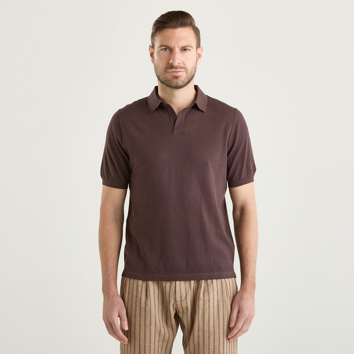 Mc2 Saint Barth polo in maglia marrone