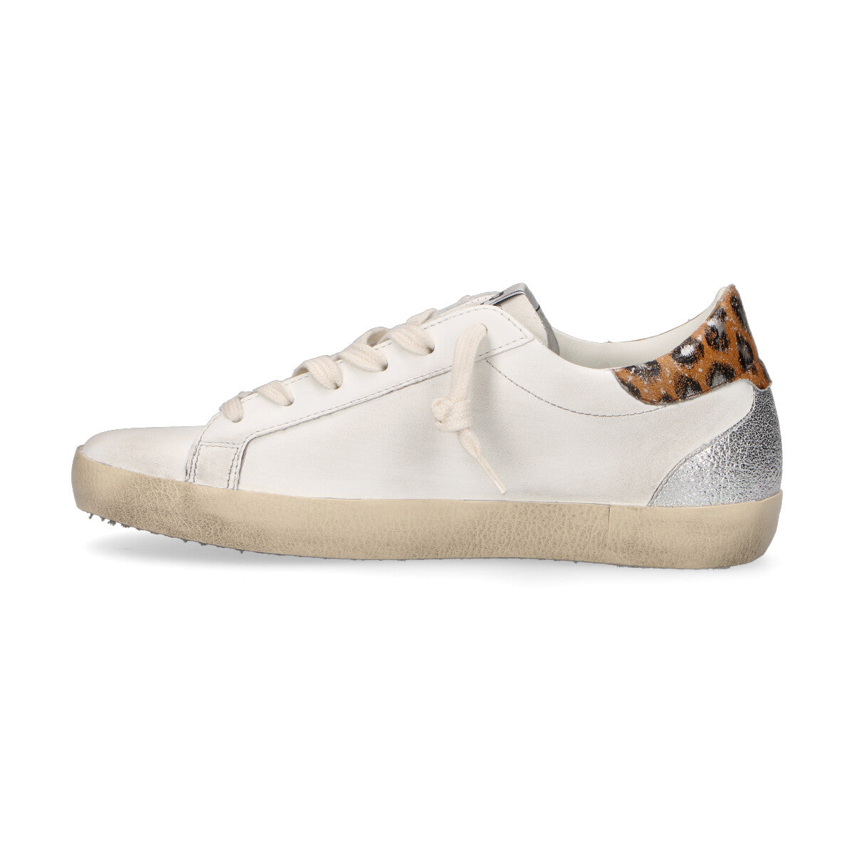 4B12 sneaker Suprime in pelle bianca maculata