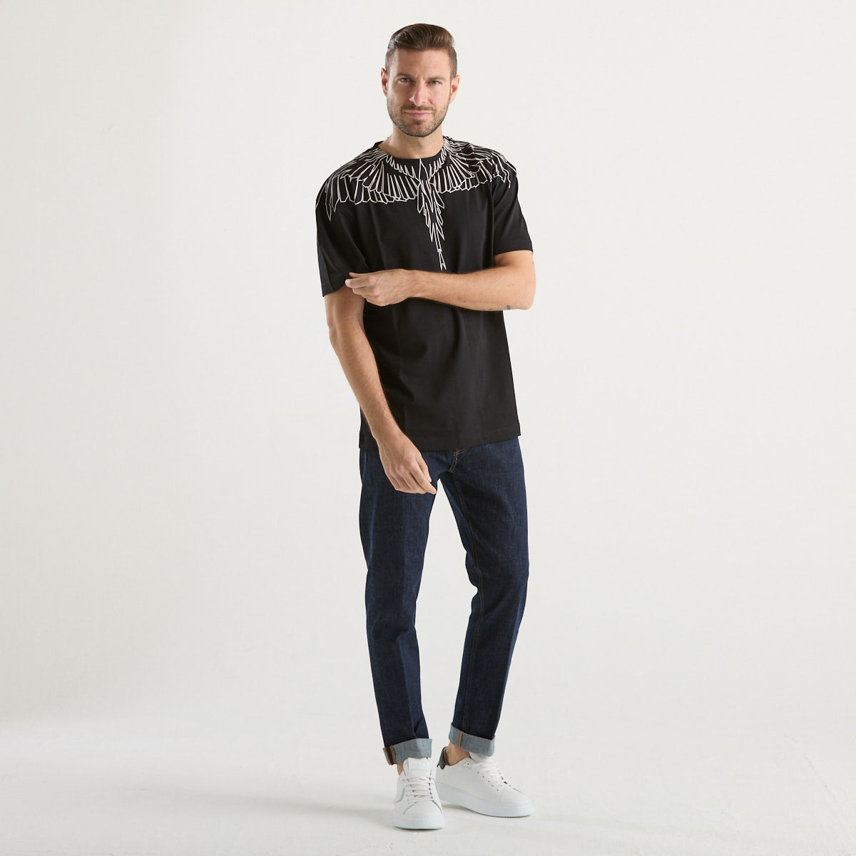 County of Milan t-shirt girocollo in tessuto black