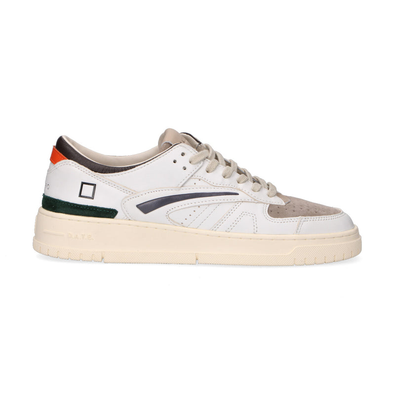 D.A.T.E. sneaker Torneo pelle bianca suede beige