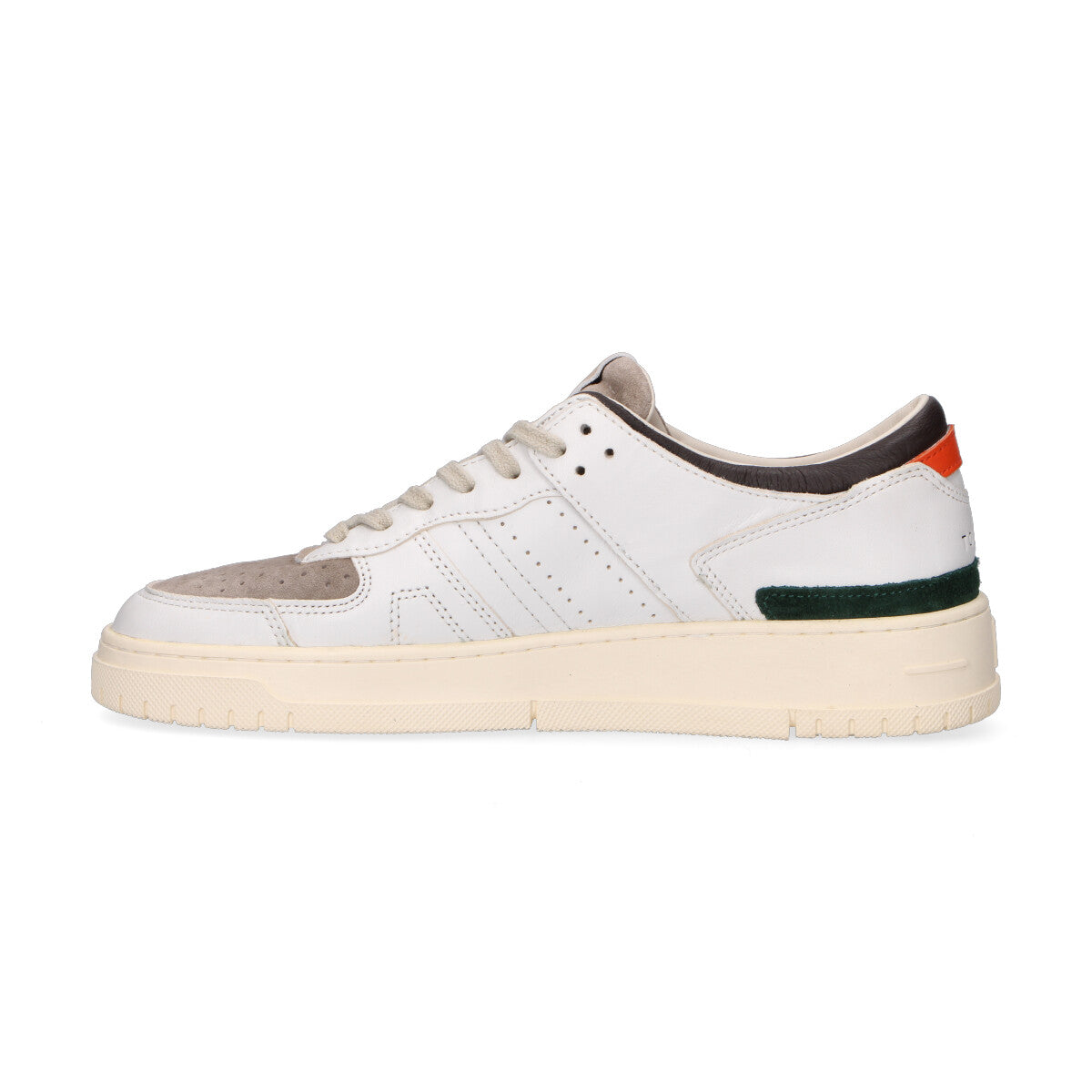 D.A.T.E. sneaker Torneo pelle bianca suede beige