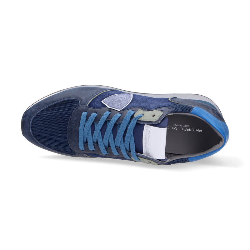Philippe Model sneakers TRPX daim mixage blu