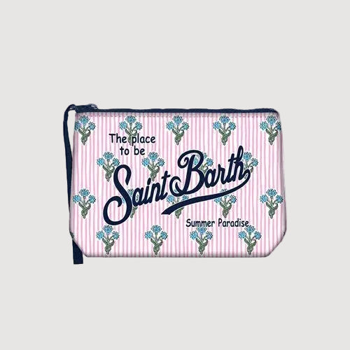 Mc2 Saint Barth pochette Aline Desi stripes rosa