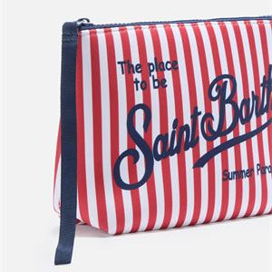 Mc2 Saint Barth pochette Aline Stripes mini rosso