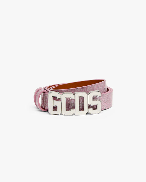 GCDS cintira glitter logo rosa