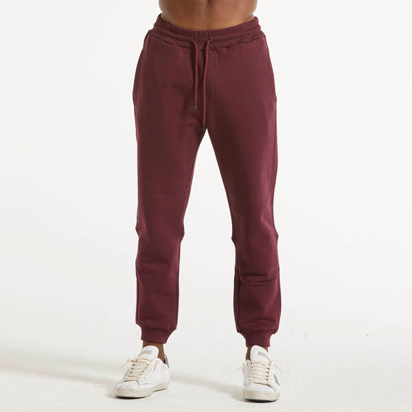 Dondup pantalone jogger felpato bordeaux