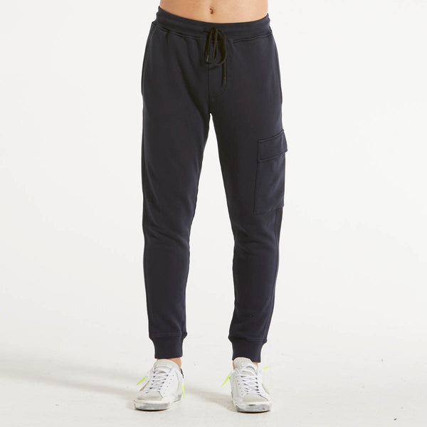 Dondup pantalone jogger cargo tessuto blu